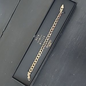 Men's brass link bracelet